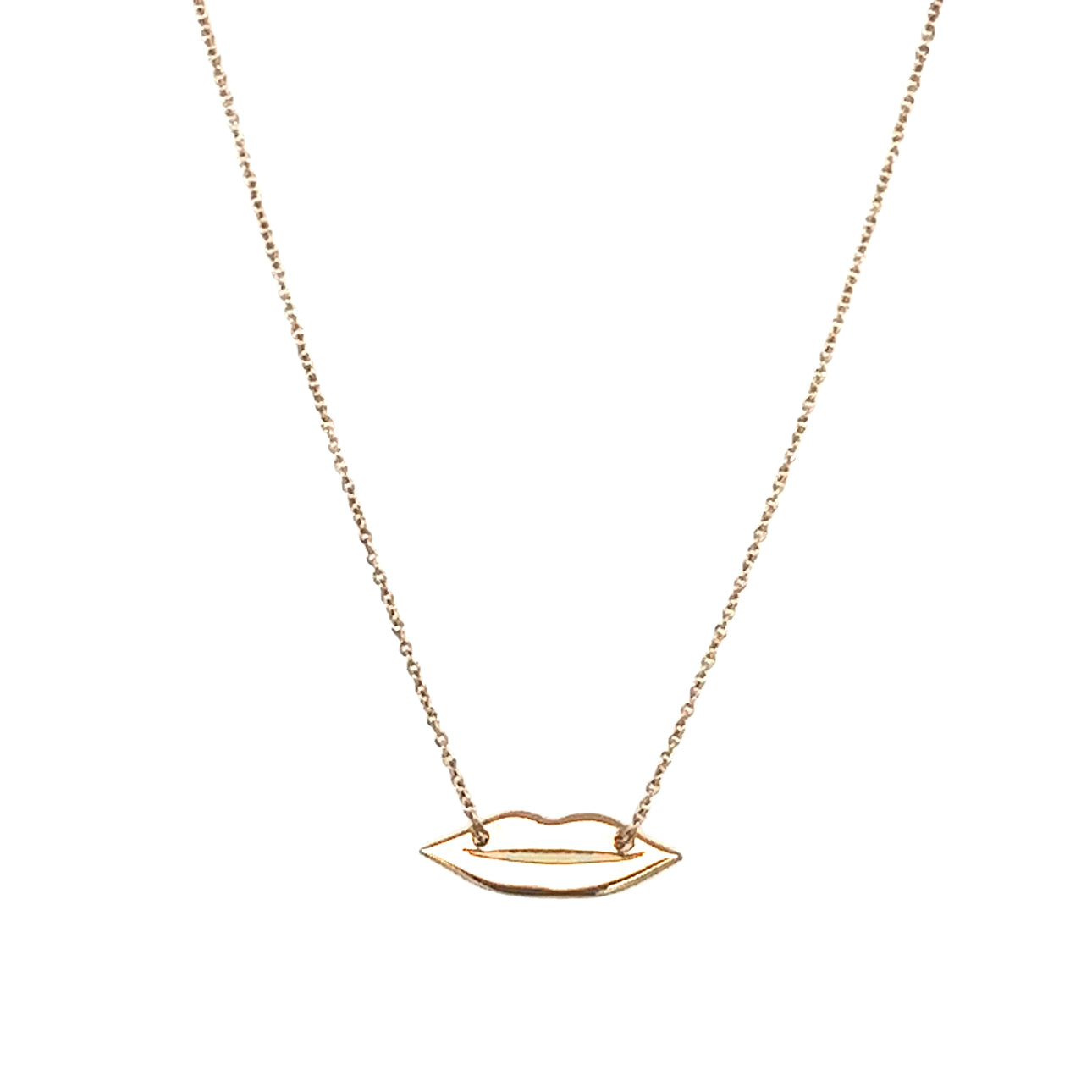 Ginette NY 18KT Mini French Kiss Necklace