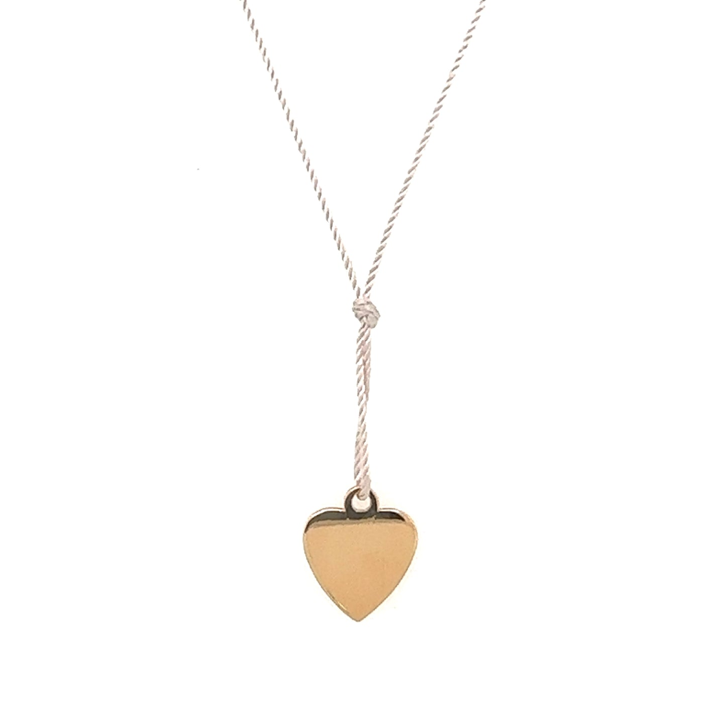 Ginette NY 18KT Mini Heart Charm on Silk Cord