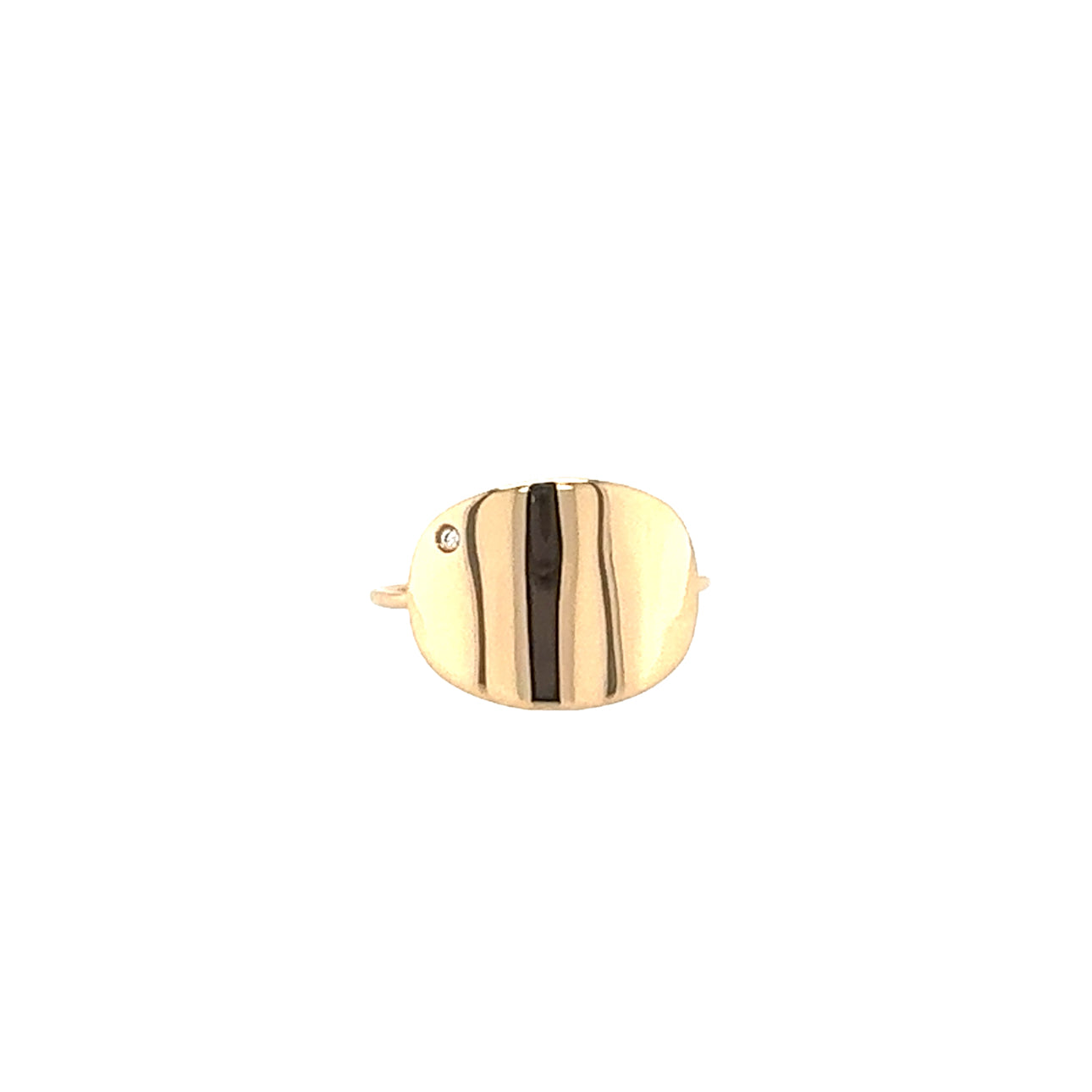 Ginette NY 18KT Oval Shield Ring