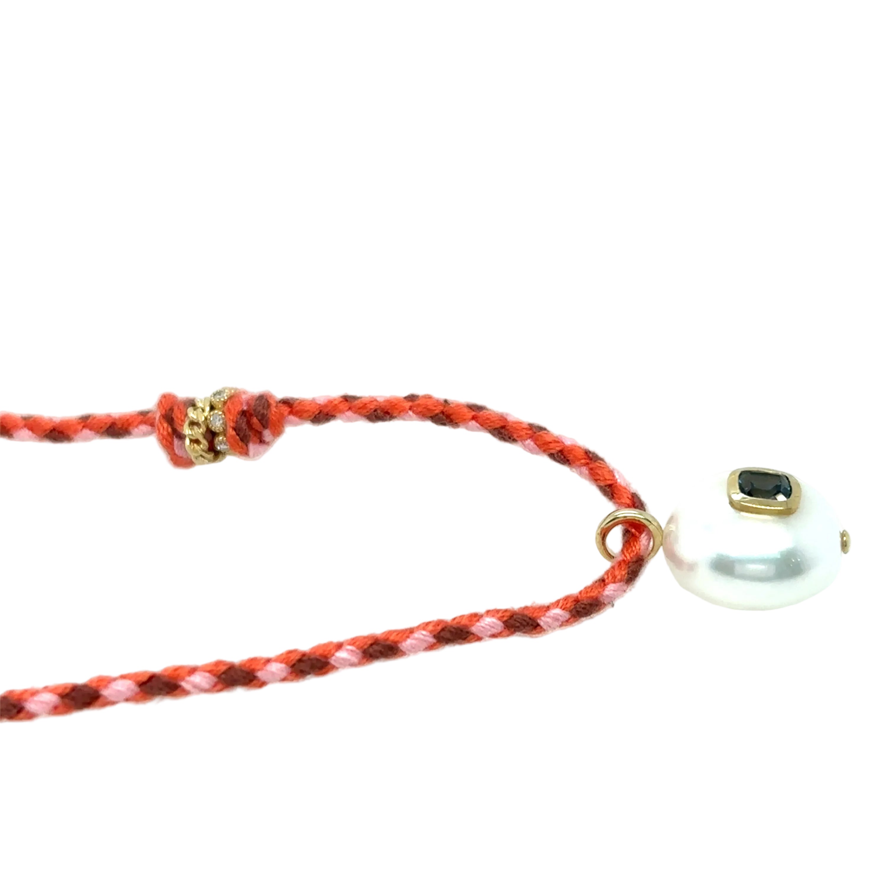Pascale Monvoisin 9KT "Eddie" Topaz and Pearl Necklace