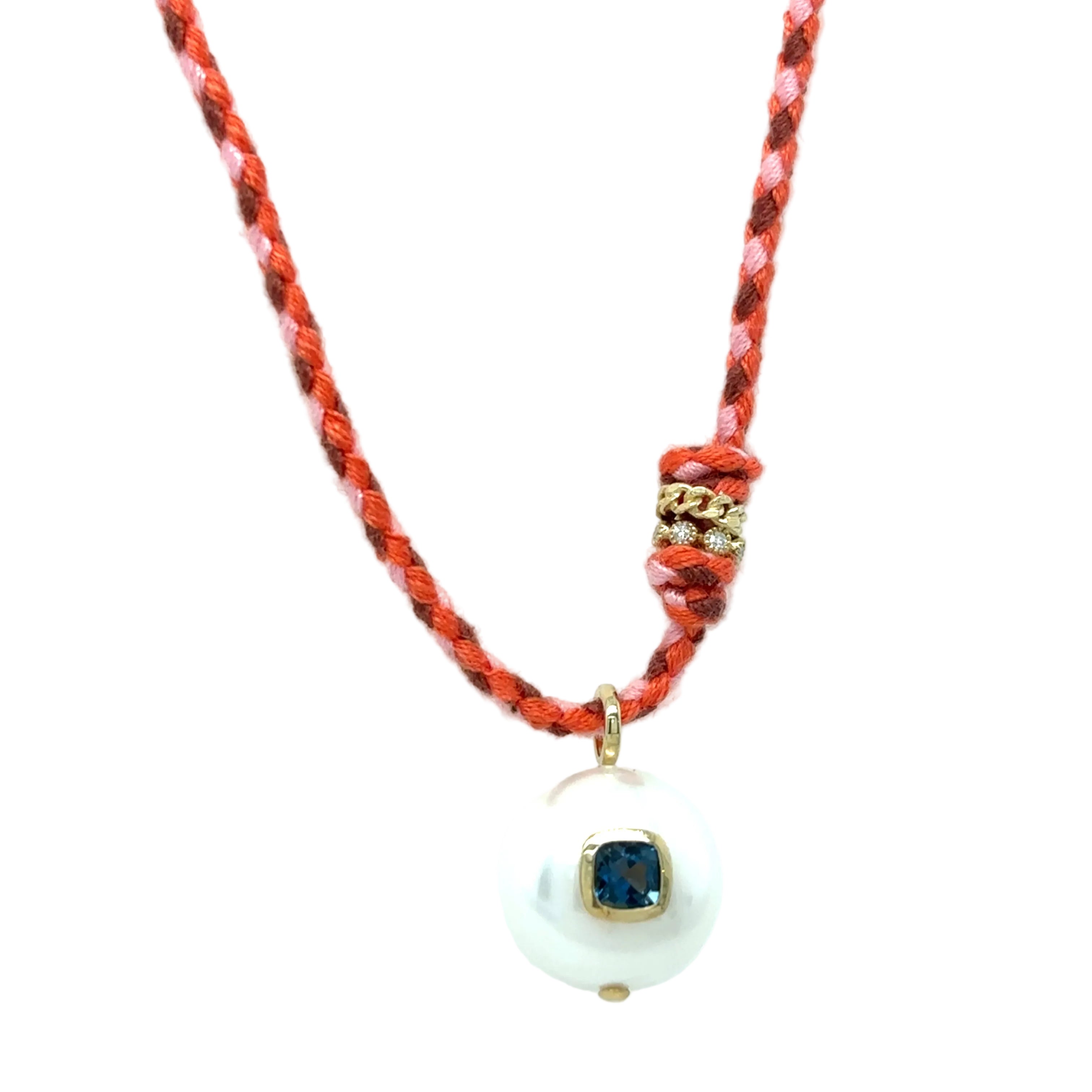 Pascale Monvoisin 9KT "Eddie" Topaz and Pearl Necklace