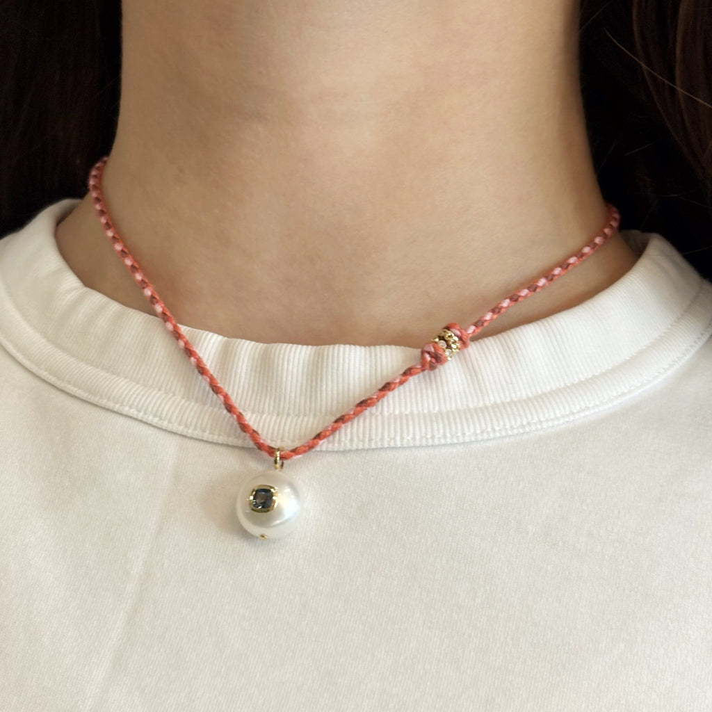 Pascale Monvoisin 9KT "Eddie" Topaz and Pearl Necklace