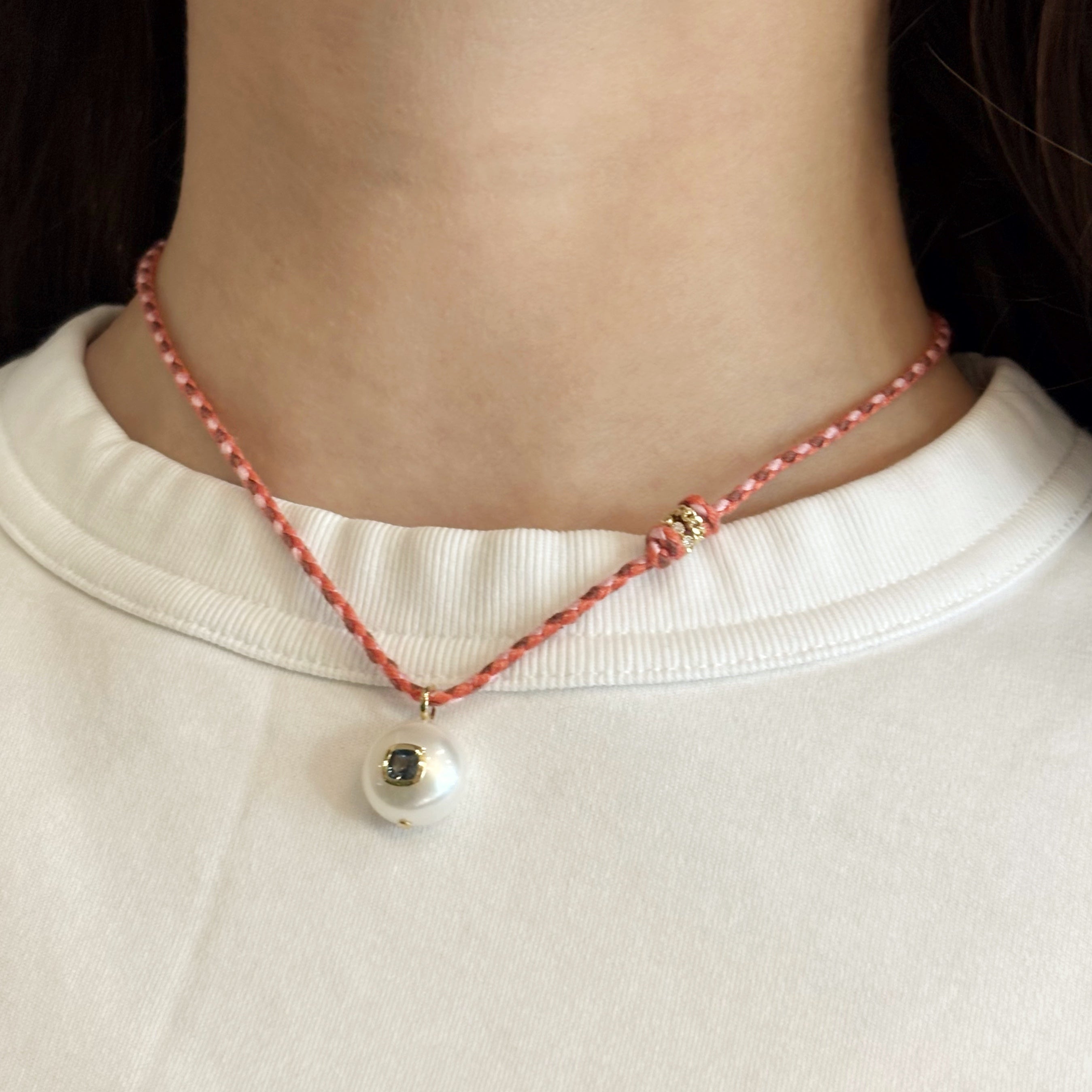 Pascale Monvoisin 9KT "Eddie" Topaz and Pearl Necklace