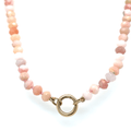 Zoë Chicco 14k Faceted Pink Opal Rondelle Bead Round Enhancer Necklace