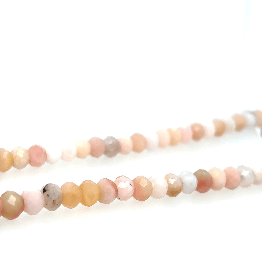 Zoë Chicco 14k Faceted Pink Opal Rondelle Bead Round Enhancer Necklace