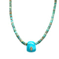 Pascale Monvoisin 9KT Turquoise and Diamond Beach Necklace