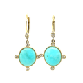 Meira T 14k Gold Amazonite and Diamond Drop Earrings