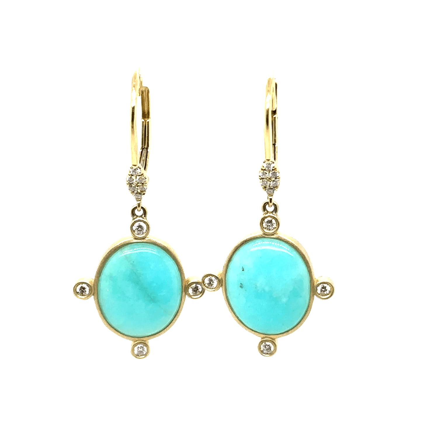 Meira T 14k Gold Amazonite and Diamond Drop Earrings