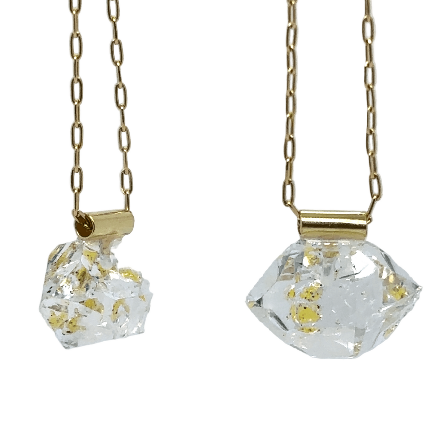 Monaka 18KT Petroleum in Quartz Drop Earrings