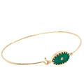 Pascale Monvoison 9KT ORSO Green Onyx and Diamond Bangle