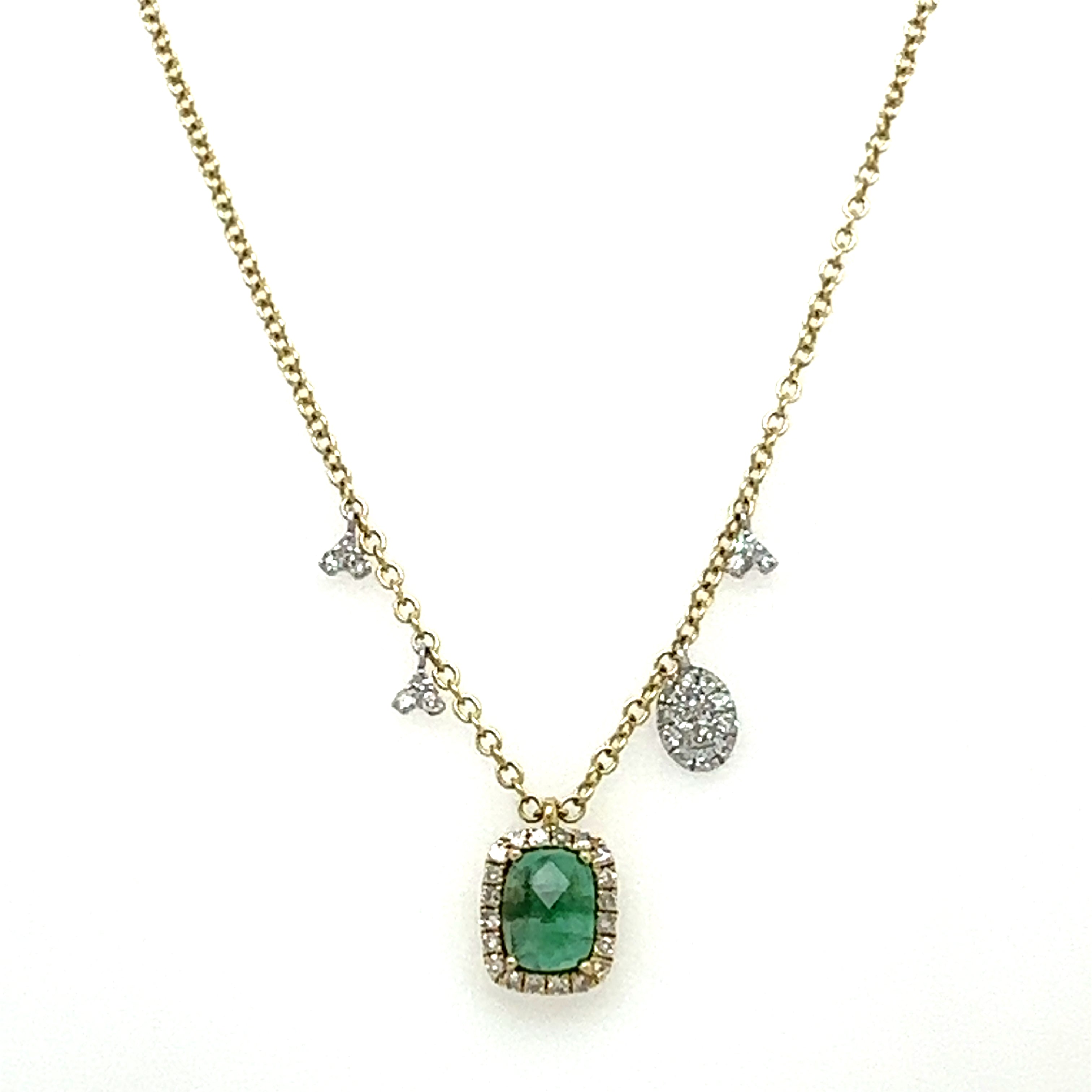 Bryan Beauties Meira T Emerald Drop Necklace N12066-WE - Bryan Jewelry