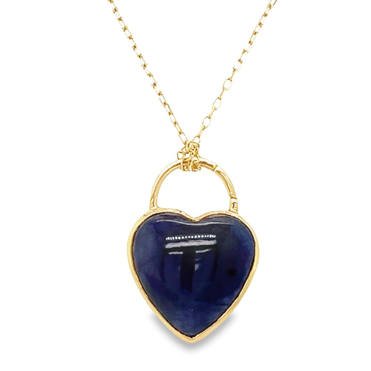 14kt Sapphire Heart Pendant