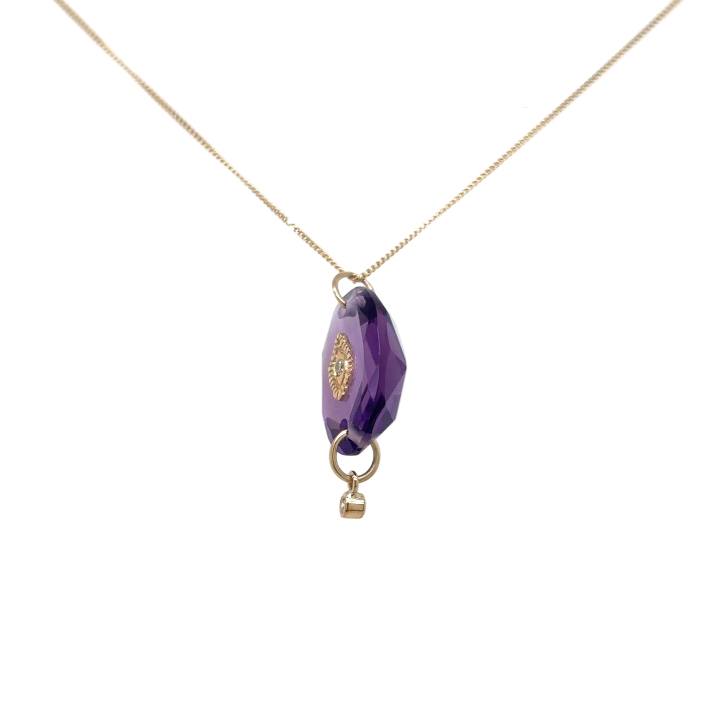 Pascale Monvoisin 9KT Amethyst and Diamond "Souad" Necklace