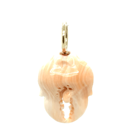 Maura Green Carved Conch Shell Crab Claw Charm 14KY