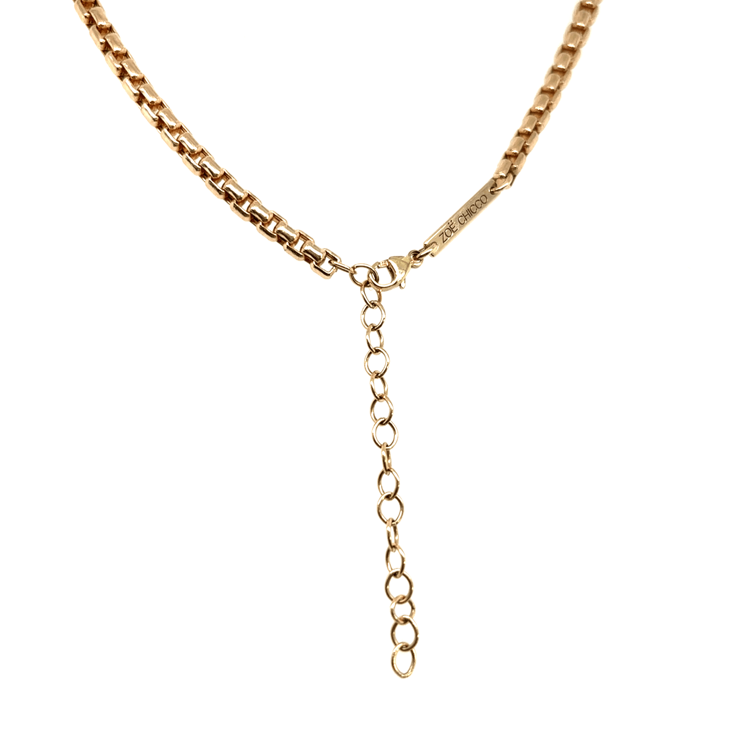 Zoë Chicco 14k Emerald Cut Bezel Set Aquamarine Pendant Necklace