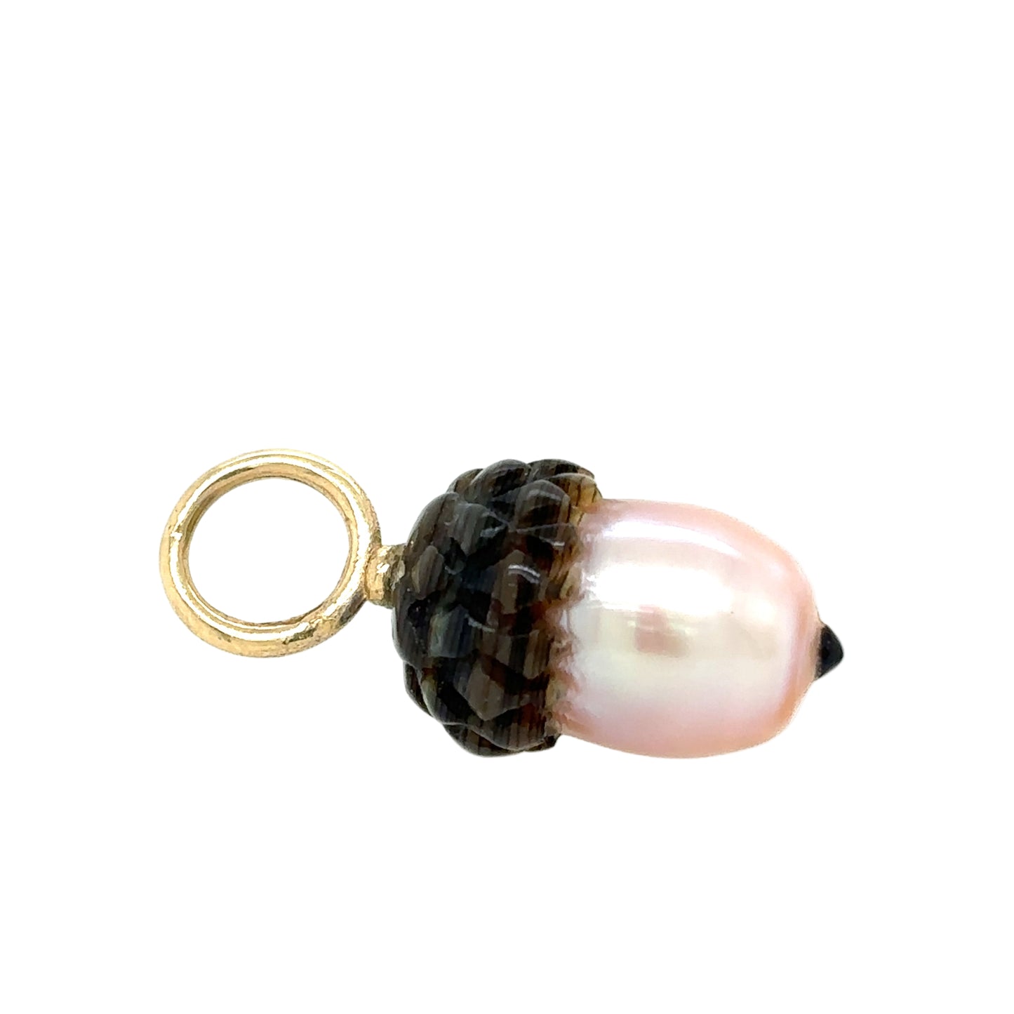 Maura Green 14KT Pearl and Abalone Acorn Charm