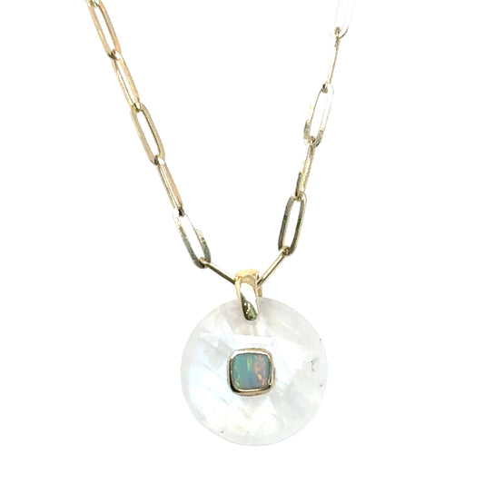 Pascale Monvoisin 9KT MILO Moonstone and Opal Necklace