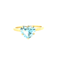 Meira T 14k Large Heart-Shaped Blue Topaz Ring
