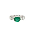 18KT Emerald and Diamond Band