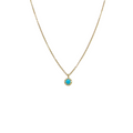 Aili 14K Tiny Turquoise Necklace