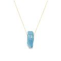 Monaka 10K Sliding Aquamarine Necklace