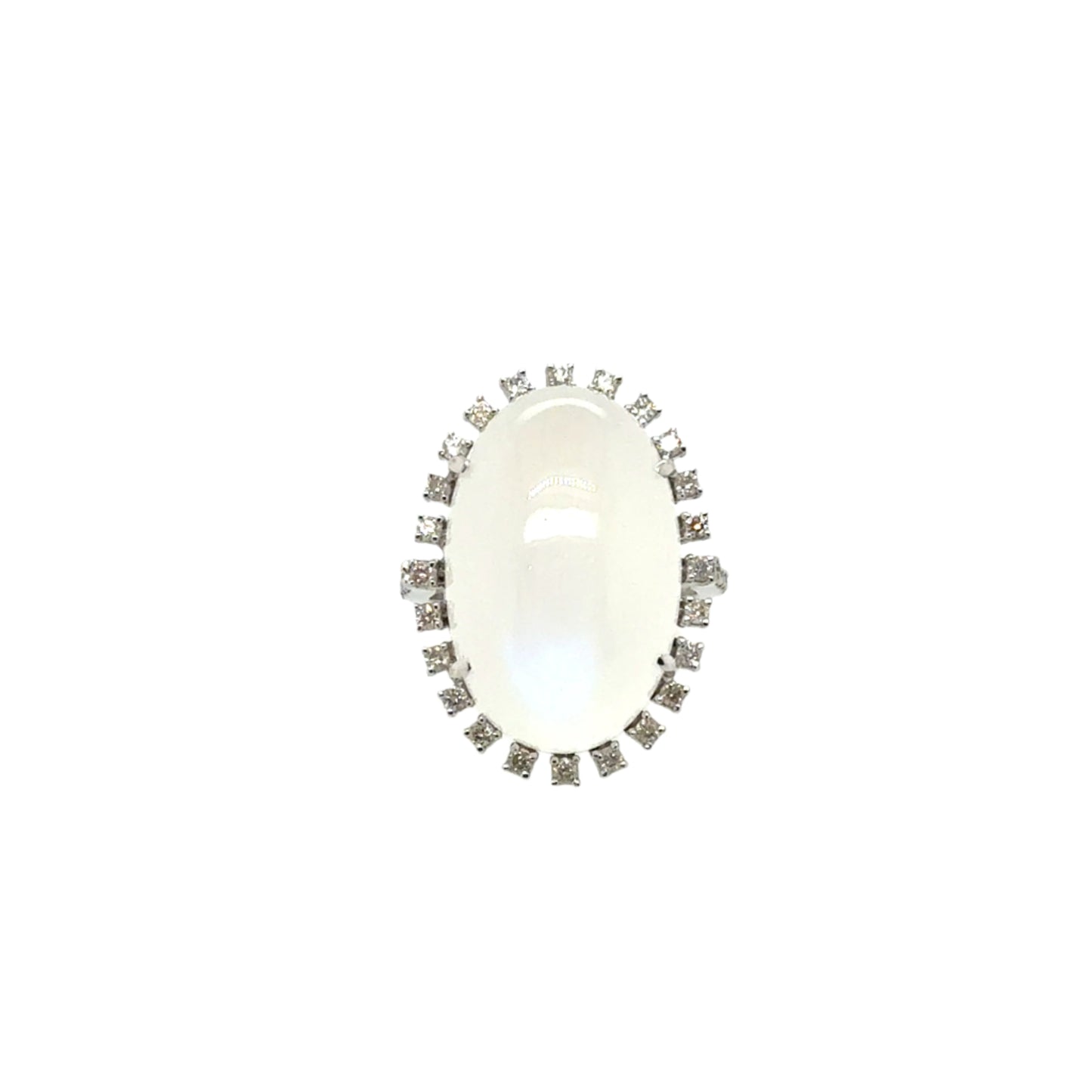 14KT Moonstone and Diamond Ring