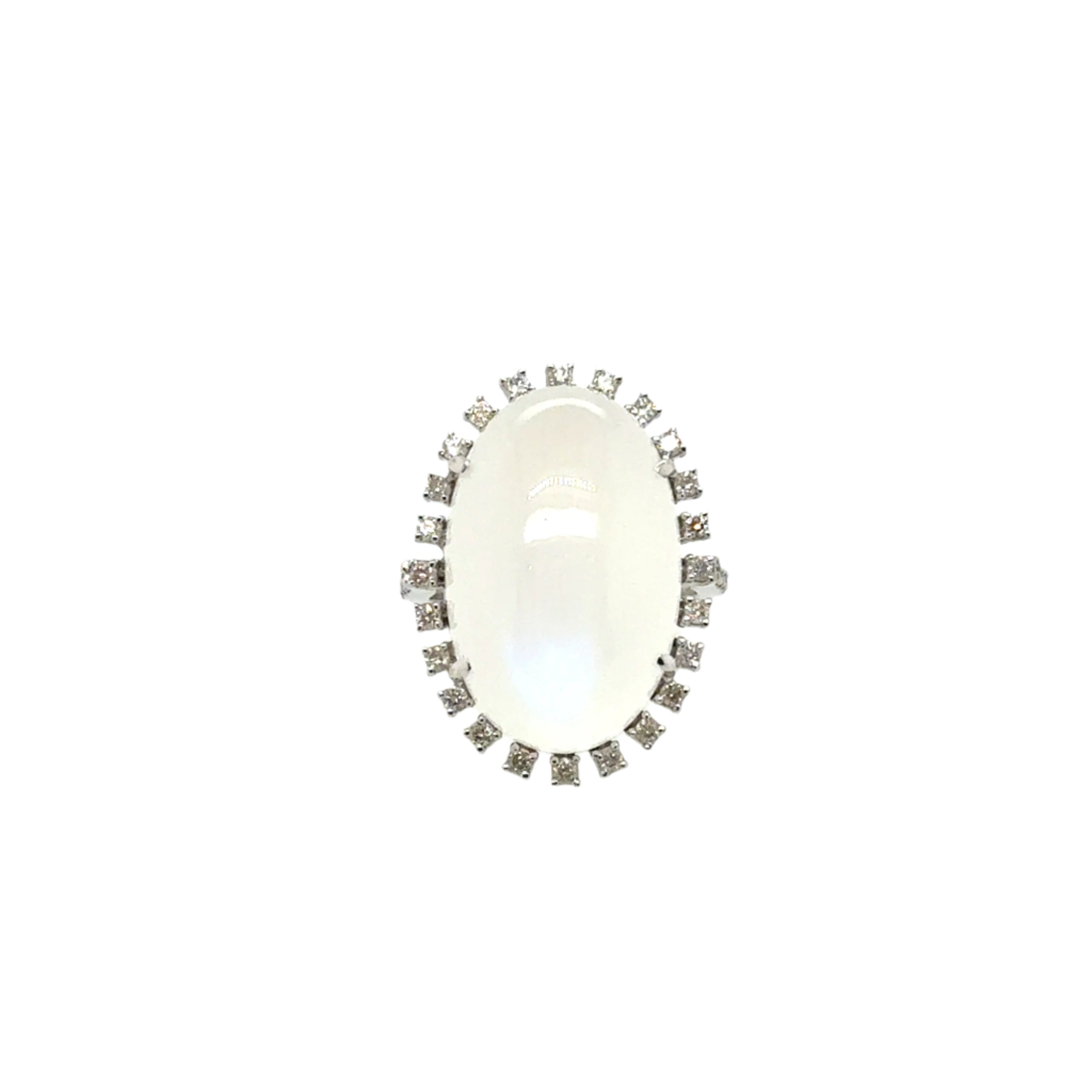 14KT Moonstone and Diamond Ring