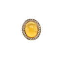 14KT Yellow Aquamarine and Diamond Ring