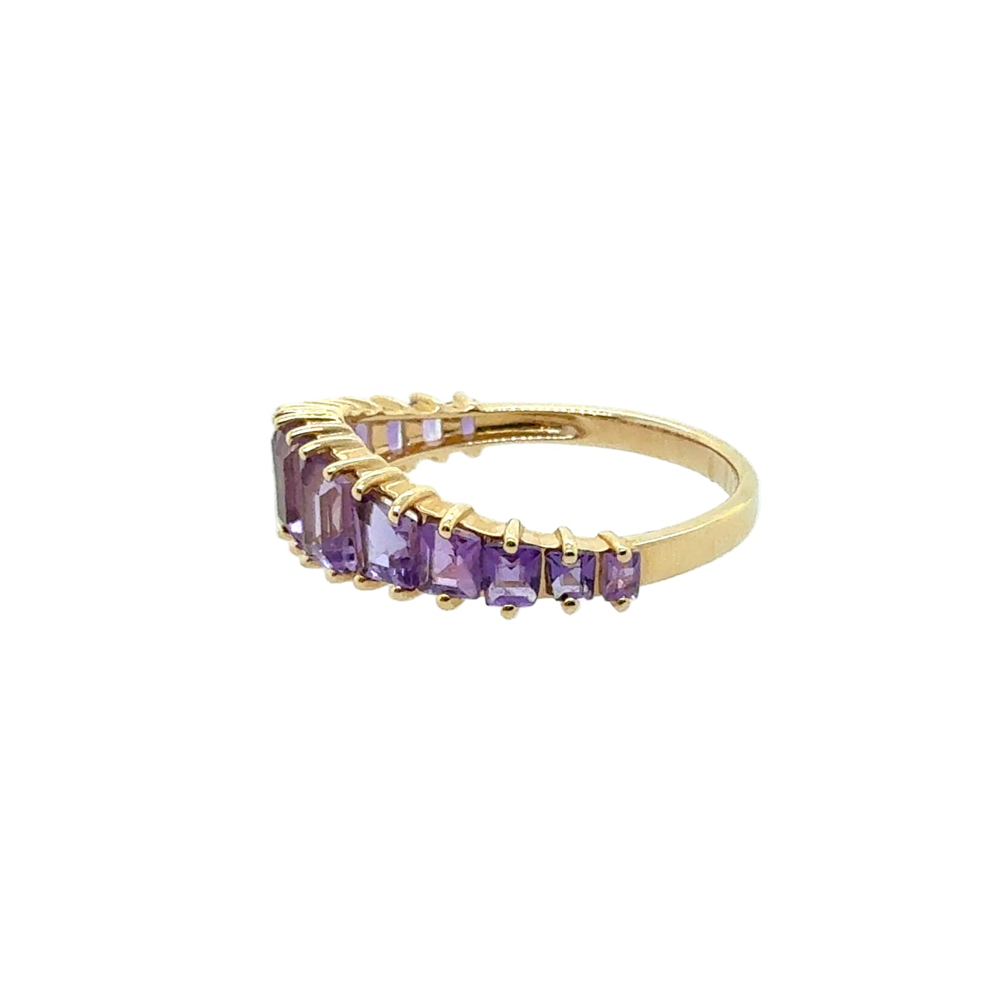14KT Baguette Amethyst "Tiara" Ring