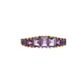 14KT Baguette Amethyst "Tiara" Ring
