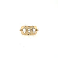 Celine Daoust 14k Triple Marquise Moonstone Solid Gold Plate Ring