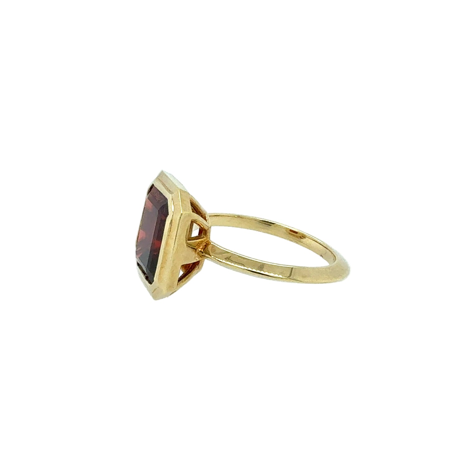 14KT Emerald-Cut Garnet Ring