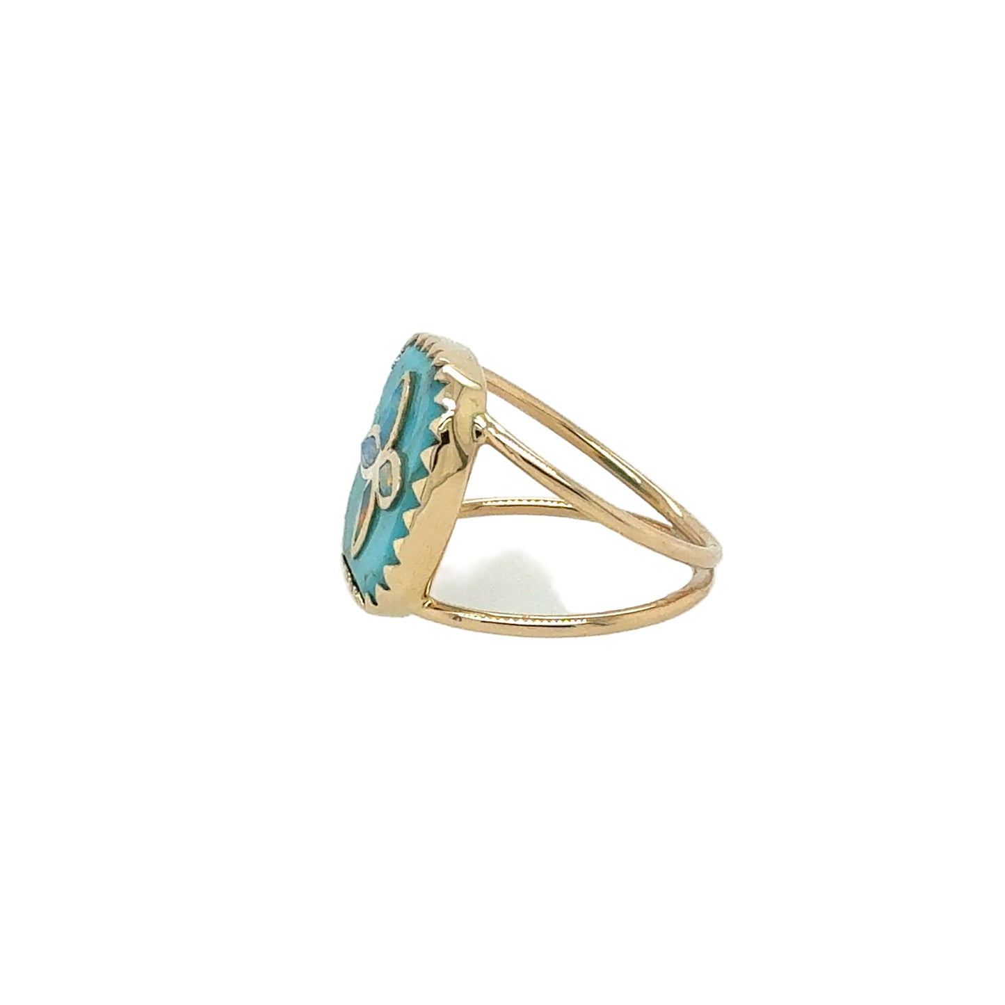 Pascale Monvoisin 9KT "Bowie" Turquoise and Opal Ring