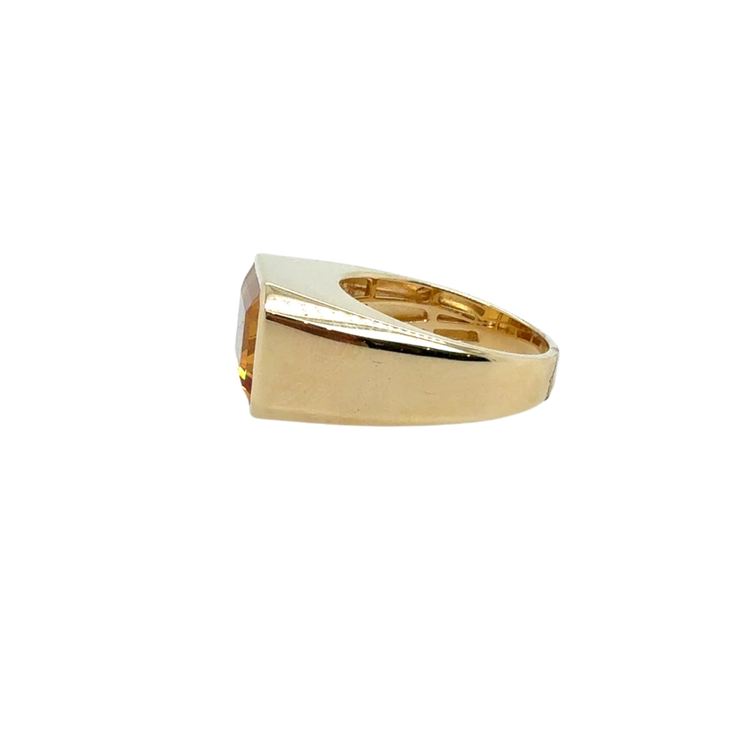 14KT Emerald-Cut Citrine Ring