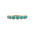 14KT 7-Stone Turquoise Stackable Ring