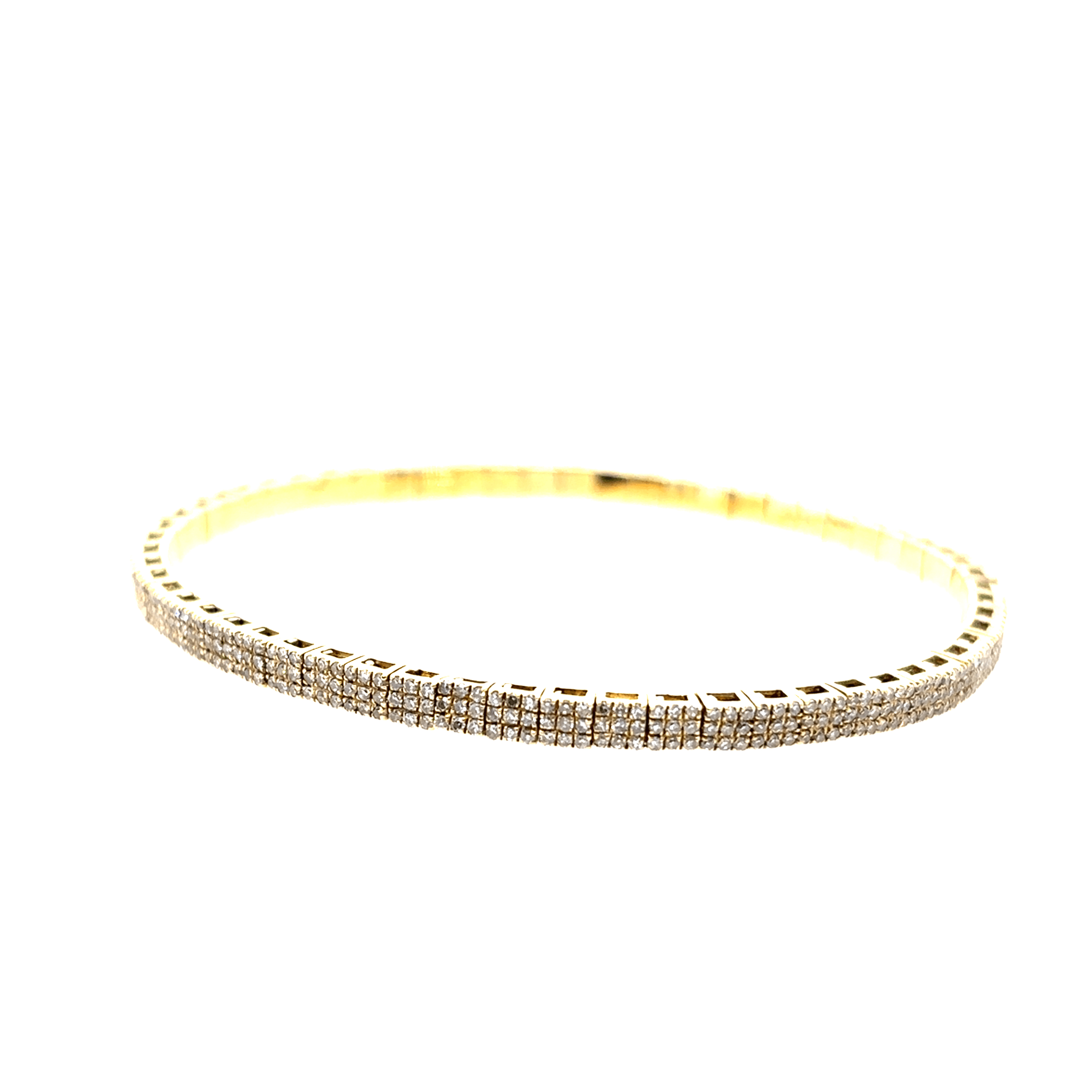 Meira T 14k Stretchy Pave Diamond Bracelet