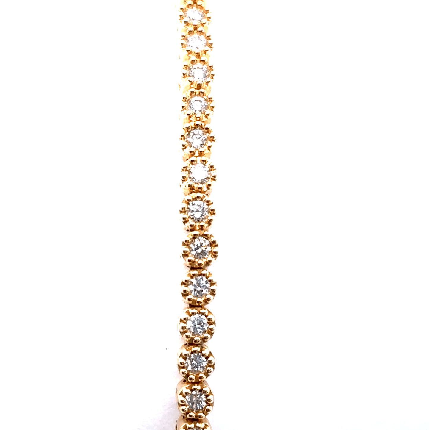 Meira T 14kt Bezel-Set Diamond Bangle Bracelet