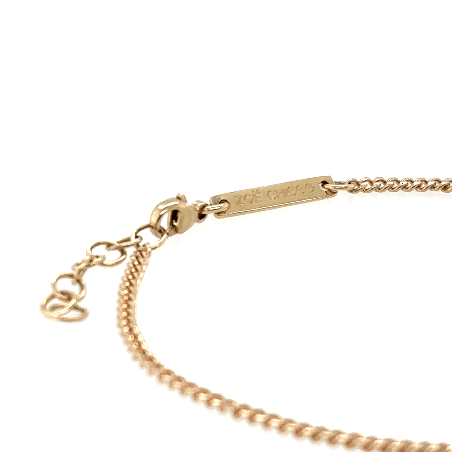 Zoë Chicco 14k Gold Diamond Hexagon Curb Chain Bracelet