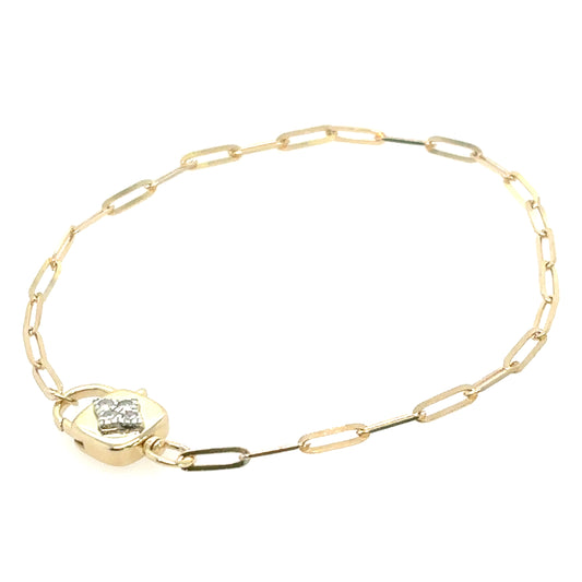 Pascale Monvoisin 9KT LOUISE Diamond Lock Bracelet