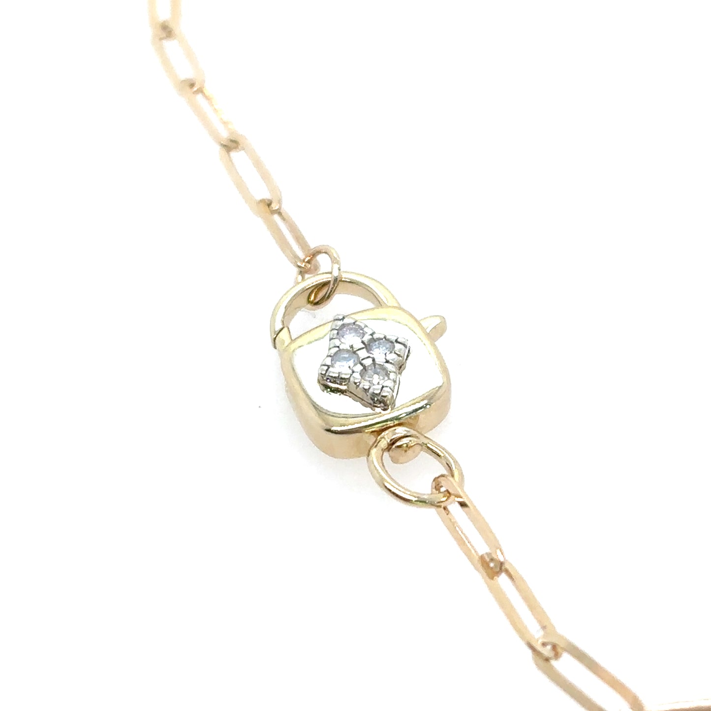 Pascale Monvoisin 9KT LOUISE Diamond Lock Bracelet