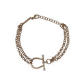 Zoë Chicco 14K Double Rolo Chain Diamond Stirrup Bracelet