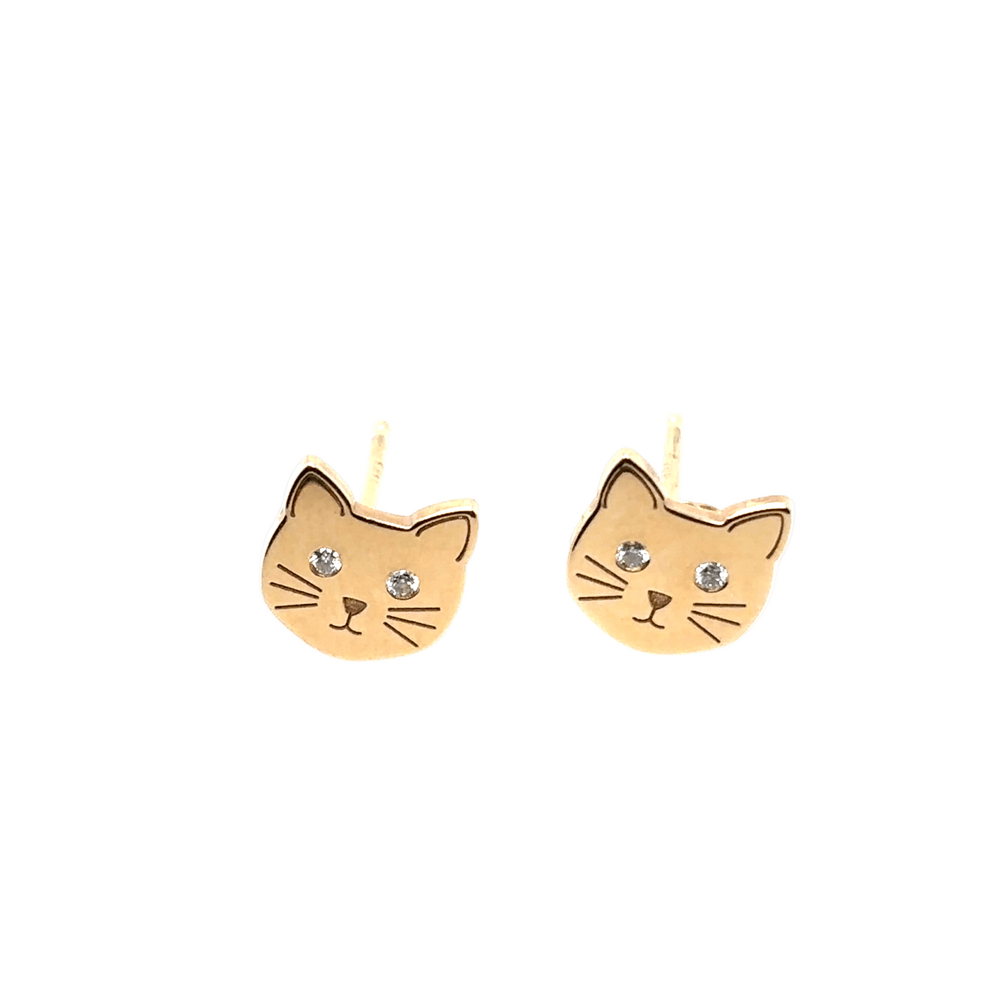 Zoë Chicco 14k Midi Bitty Diamond Cat Studs