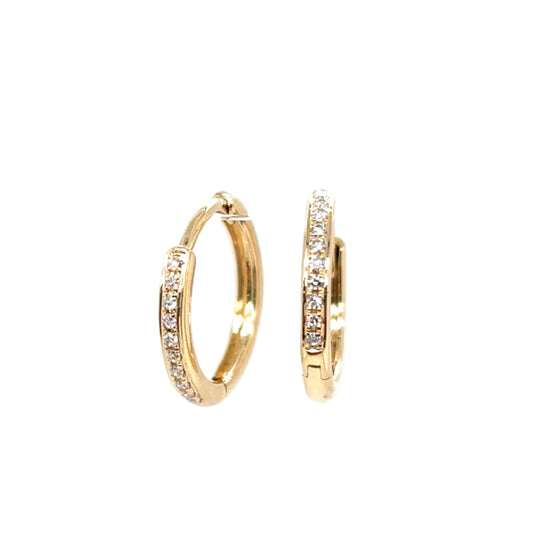14KT Diamond Huggie Earrings