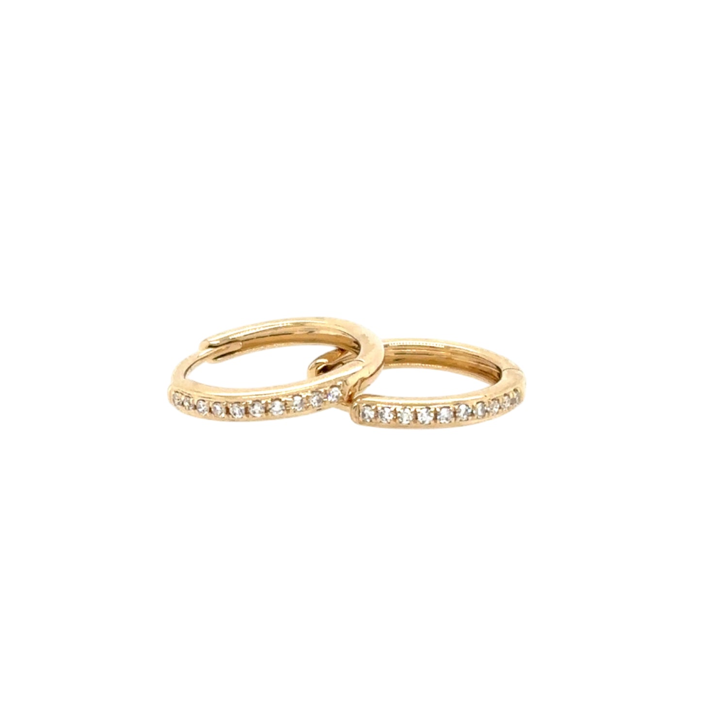 14KT Diamond Huggie Earrings