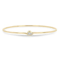 Zoë Chicco 14k Pear Diamond Bezel Wire Bangle Bracelet