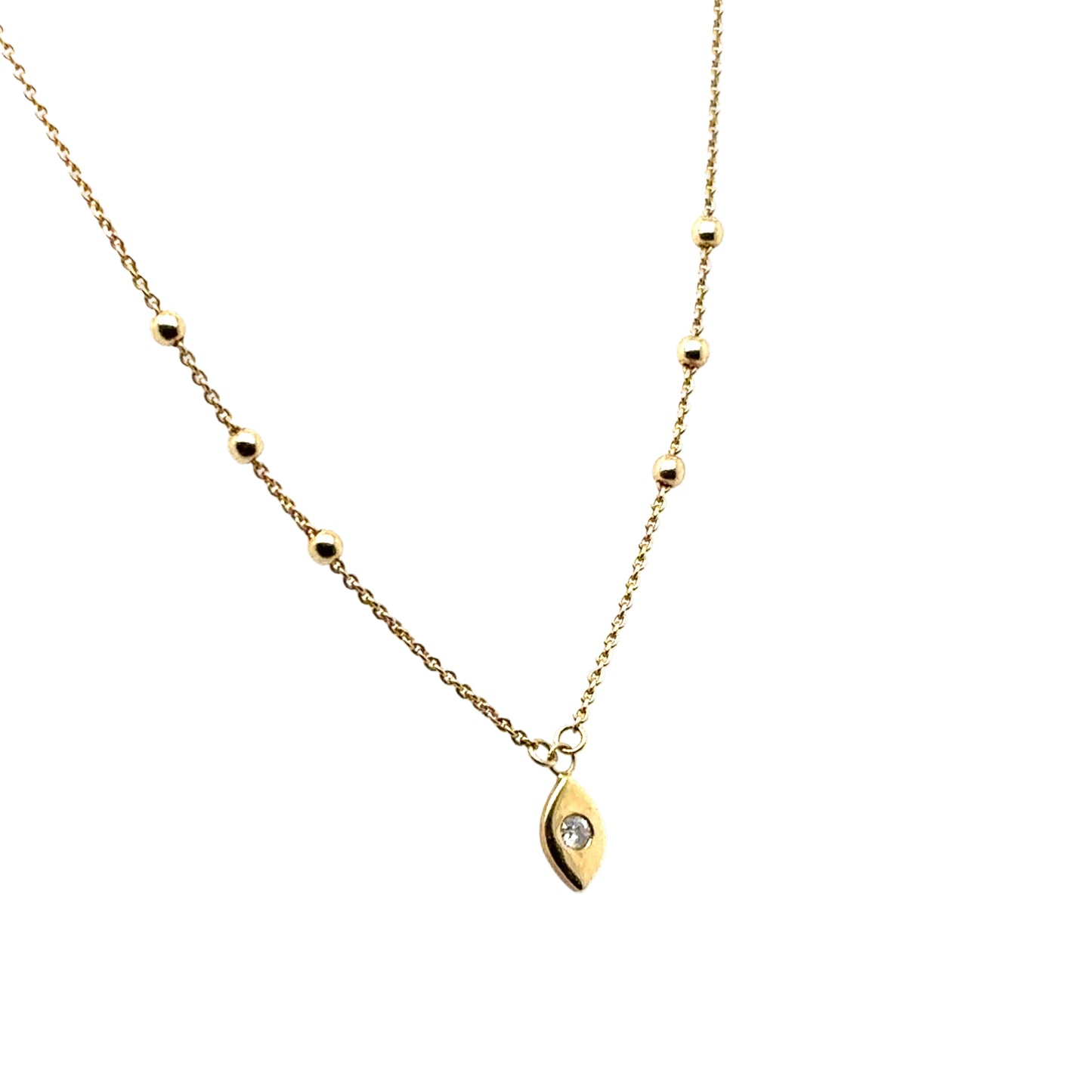 14KT Diamond "Eye" Necklace