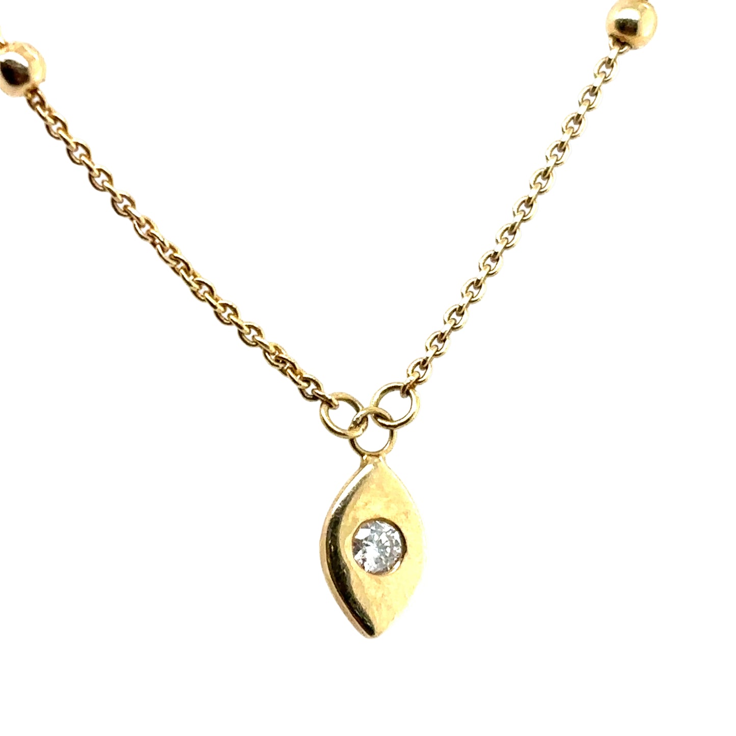 14KT Diamond "Eye" Necklace