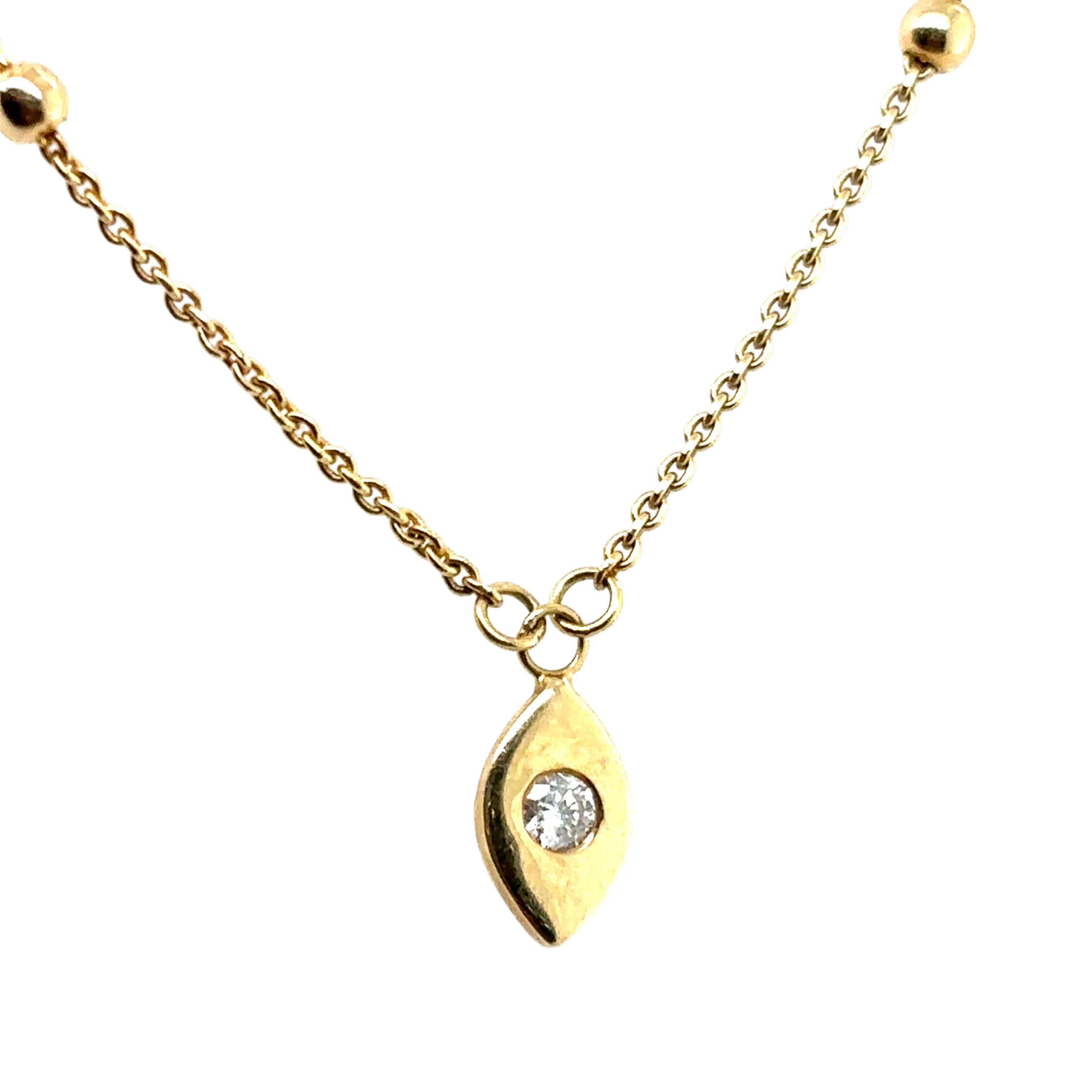 14KT Diamond "Eye" Necklace