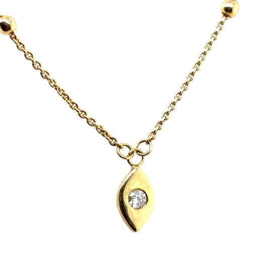 14KT Diamond "Eye" Necklace