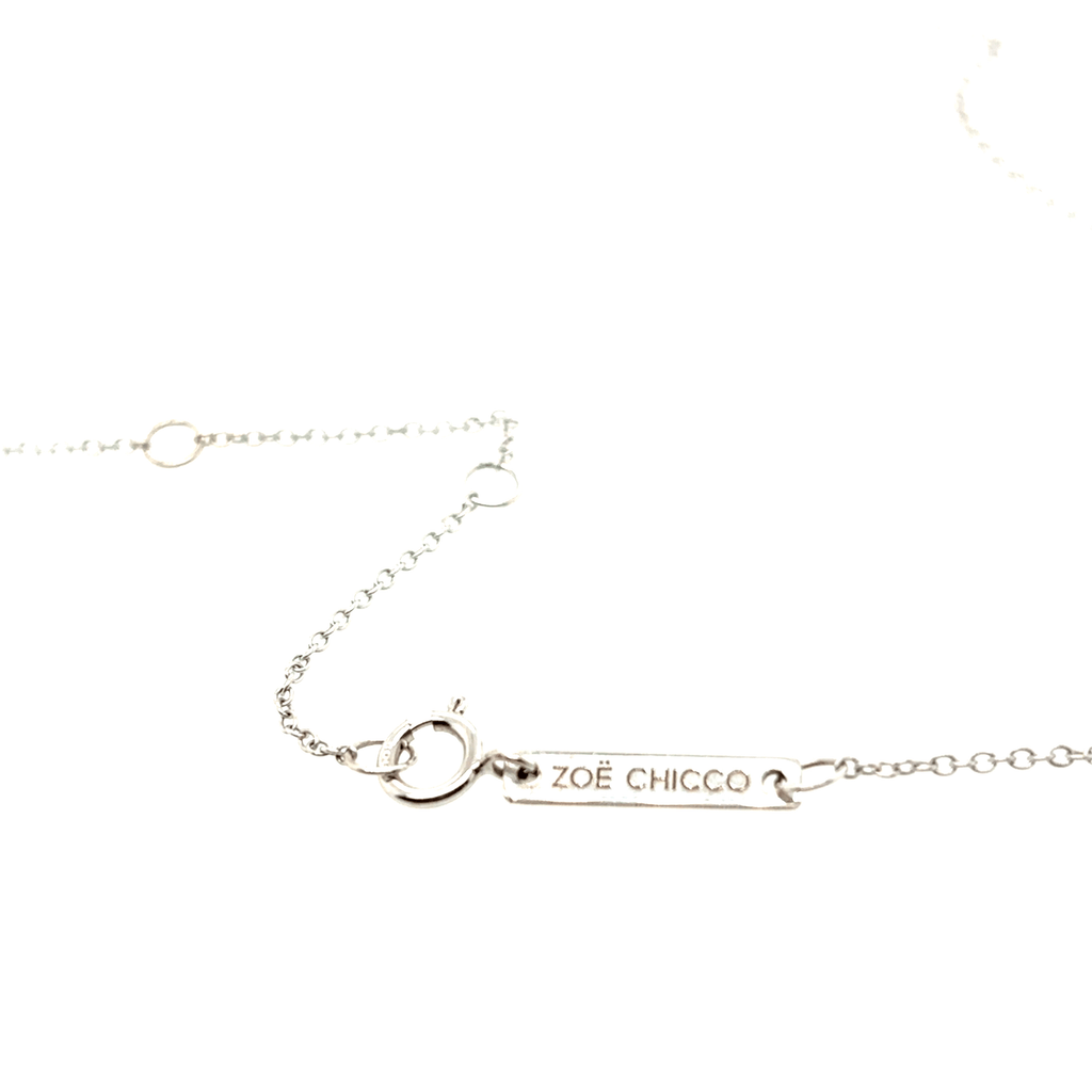 Zoë Chicco 14K White Gold Midi Diamond Lightning Bolt Necklace